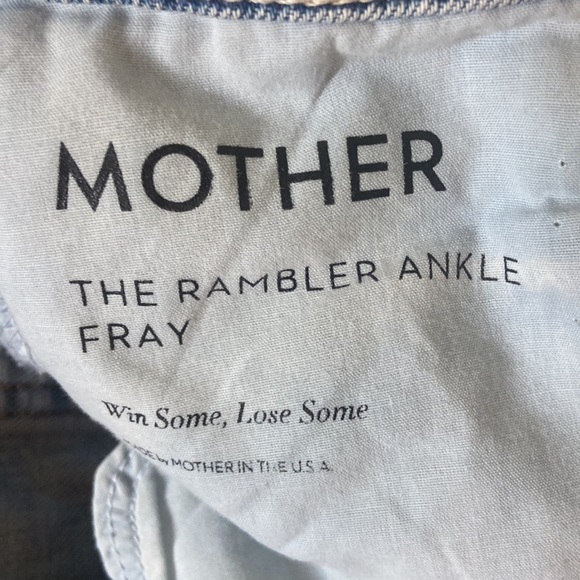 MOTHER SUPERIOR The Rambler Ankle Fray Jeans Win Some Lose Some Sz 30 - Picture 6 of 7